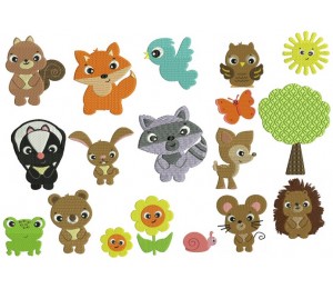 Stickserie - Waldleben Vollstick